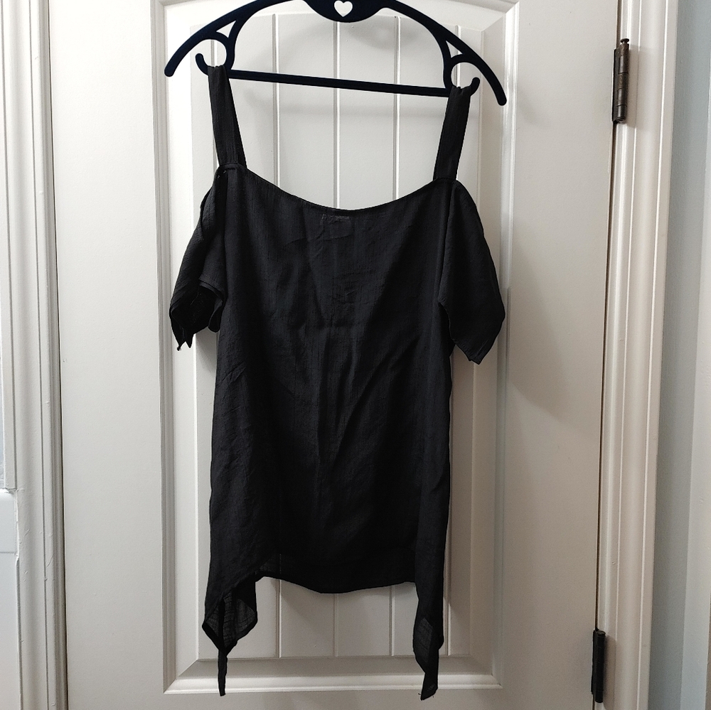 NWOT Kika off the shoulder black blouse